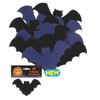 Cutout de murciélagos en morado y negro