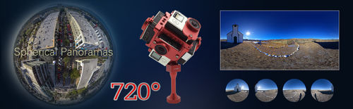 Frame Panoramico 720 º con caja protectora para 6 Gopro 3+/4