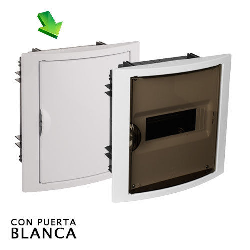 Recessed electrical box 8 items with white door | SOLERA 5108