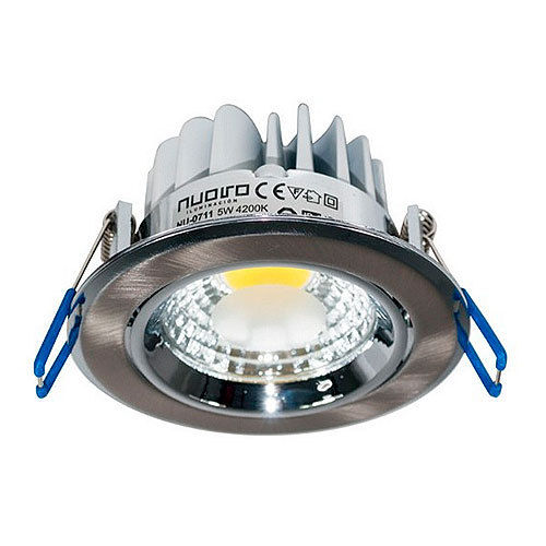 Foco LED COB circular orientable en Níquel Satinado de 5W luz día 4200K