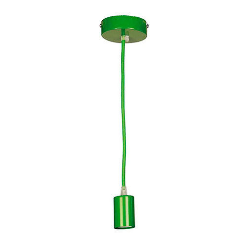Pendant lamp in Green with E27 socket