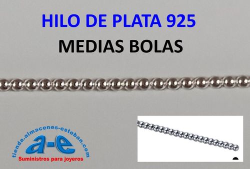 HILO PLATA MEDIAS BOLAS 2,03MM (1 m)