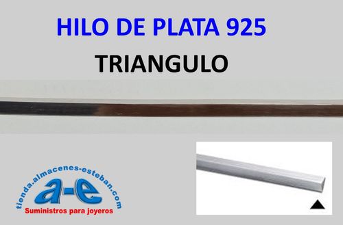 HILO PLATA TRIANGULO 4,45x2,29mm (30cm)