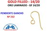 GOLD FILLED PENDIENTE GANCHO 232