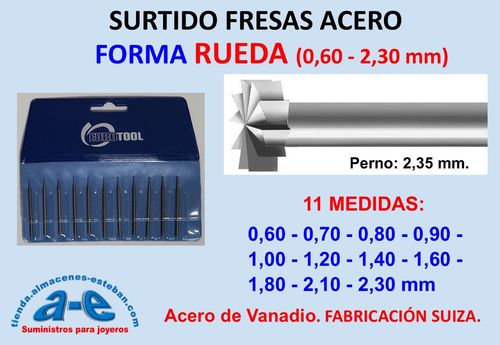 SURTIDO FRESAS RUEDA 006-023 11UN. EUROTOOL