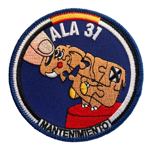 Maintenance Ala 31 embroidered patch with velcro back.