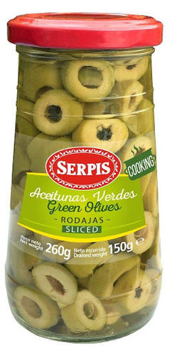 Aceitunas verdes en rodajas Serpis 260g