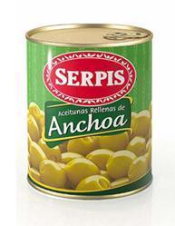 Aceitunas rellenas de anchoa Serpis 900g