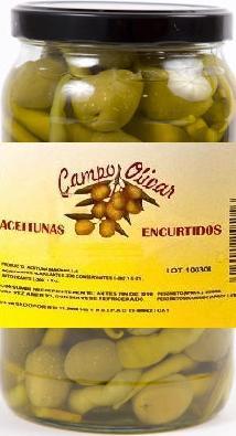 Olives gordal amb bitxo Campo Olivar 900g