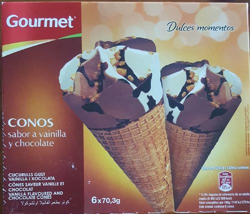 Cono helado vainilla-chocolate Gourmet