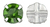 Cristal Checo Engastado - Extra Chaton Roses - ss30 - Olivine & Silver (6 Uds.)