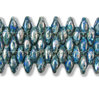 Cristal Checo - Superduo - 2,5x5mm - Royal Blue Antique Silver Picasso (10 gr.)