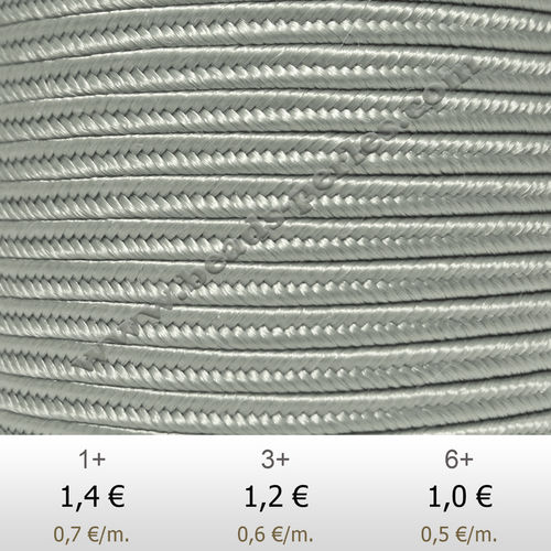 Textil - Soutache-Rayón - 3mm - Britannia Silver (Plata Britannia) (2 metros)