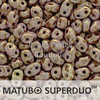 Cristal Checo - Superduo - 2,5x5mm - Lila Bronze Marbled (10 gr.)