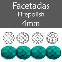 Cristal Checo - Facetada - 4mm - Snake Turquoise (100 Uds.)