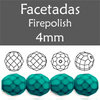 Cristal Checo - Facetada - 4mm - Snake Turquoise (100 Uds.)