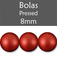 Cristal Checo - Bola - 8mm - Lava Red (15 Uds.)