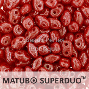 Cristal Checo - Superduo - 2,5x5mm - Metallic Red (10 gr.)