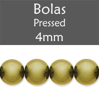 Cristal Checo - Bola - 4mm - Pearl Yellow Gold (50 Uds.)