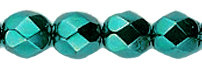 Cristal Checo - Facetada - 4mm - Metallic Oxidized Turquoise (50 Uds.)