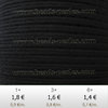 Textil - Soutache DENIM-JEANS - 3mm - Black (2 metros)
