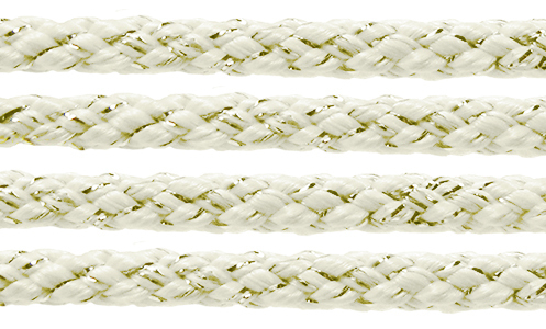 Textil - Cordoncillo Trenzado METALLICUM - 3mm - Aurum White (50 metros)