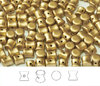 Cristal Checo - Pellet - 4x6mm - Gold Satin (50 Uds.)