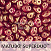 Cristal Checo - Superduo - 2,5x5mm - Halo Madder Rose (10 gr.)