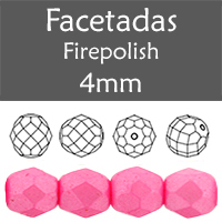 Cristal Checo - Facetada - 4mm - Pearl Shine Pink (100 Uds.)