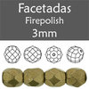 Cristal Checo - Facetada - 3mm - Saturated Metallic Hazelnut (100 Uds.)
