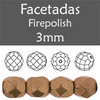 Cristal Checo - Facetada - 3mm - Saturated Metallic Pale Dogwood (100 Uds.)