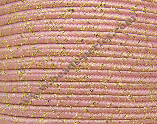Textil - Soutache METALLICUM - 3mm - Aurum Pink Osiana (2 metros)