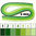Quilling - Tiras de papel - 5mm - 7 colores / 140 tiras - Tonos verdes (1 paquete)