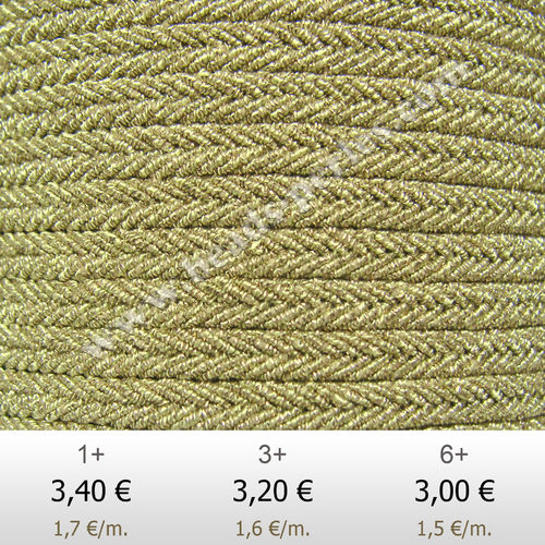 Textil - Soutache LUSSO MET - 4mm - Sabbia Met (2 metros)