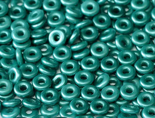 Cristal Checo - O Bead - 2x4mm - Pastel Blue Turquoise (5 gr.)