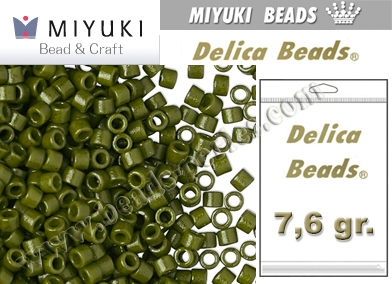 DB2357 - Miyuki - Delica - 11/0 - DURACOAT Opaque Army Green (bolsa de 7,6 gr.)