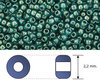 Toho - Rocalla - 11/0 - HYBRID Sueded Gold Transparent Capri Blue (10 gramos)