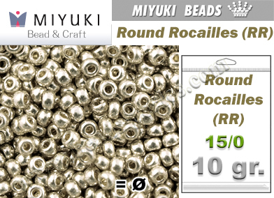 RR01051 - Miyuki - Rocalla - 15/0 - Galvanized Silver (10 gramos)