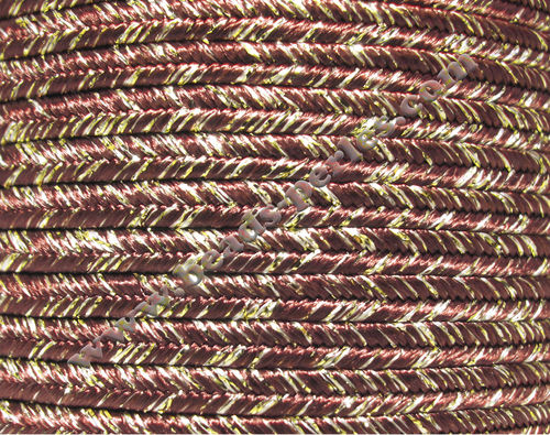Textil - Soutache METALLICUM - 3mm - Aurum Burgundy (Burdeos Aurum) (100 metros)