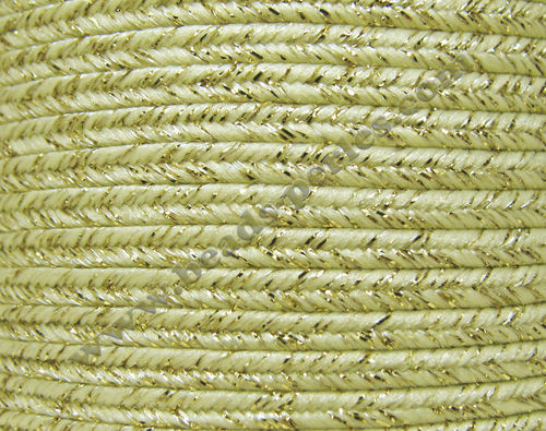 Textil - Soutache METALLICUM - 3mm - Aurum Vanilla (Vainilla Aurum) (100 metros)