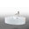 Lavabo oval de medidas 54,5x45 h.13,5 cm. Modelo Paola Línea Pura, acabado en blanco brillo (Bianco)