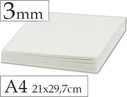 westfoam 3 mm A2 cartón pluma – Blanco Pack de 30 hojas 