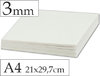 Blanco 3 mm A4 ( 21x29,7 cm) No Adhesivo 