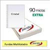 Caja 100 Fundas Multitaladro Pardo Folio Cristal.