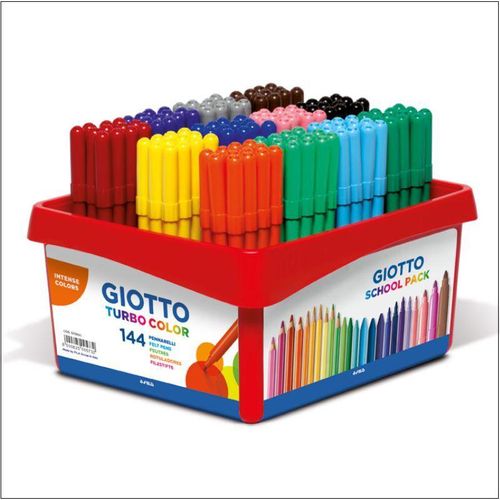 Caja 144 Rotuladores Giotto Turbo Color.