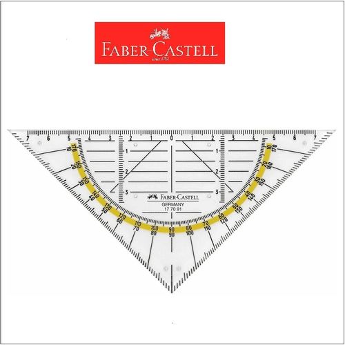 Escuadra Geométrica Faber Castell 16cm
